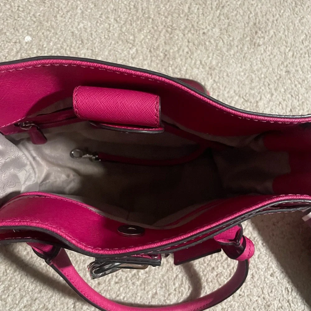 Michael Kors Hamilton Saffiano Leather Handbag in Hot Pink - Picture 5 of 5